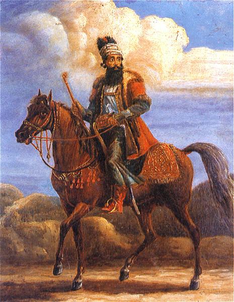 Aleksander Orlowski Persian dignitary on horseback oil painting picture
